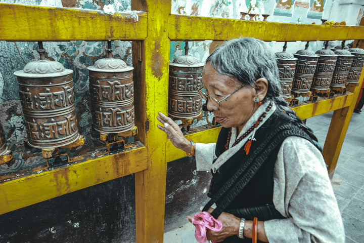 Prayer Wheels(Menuka Pangra) with "Om mane padme om" sign (Copy)